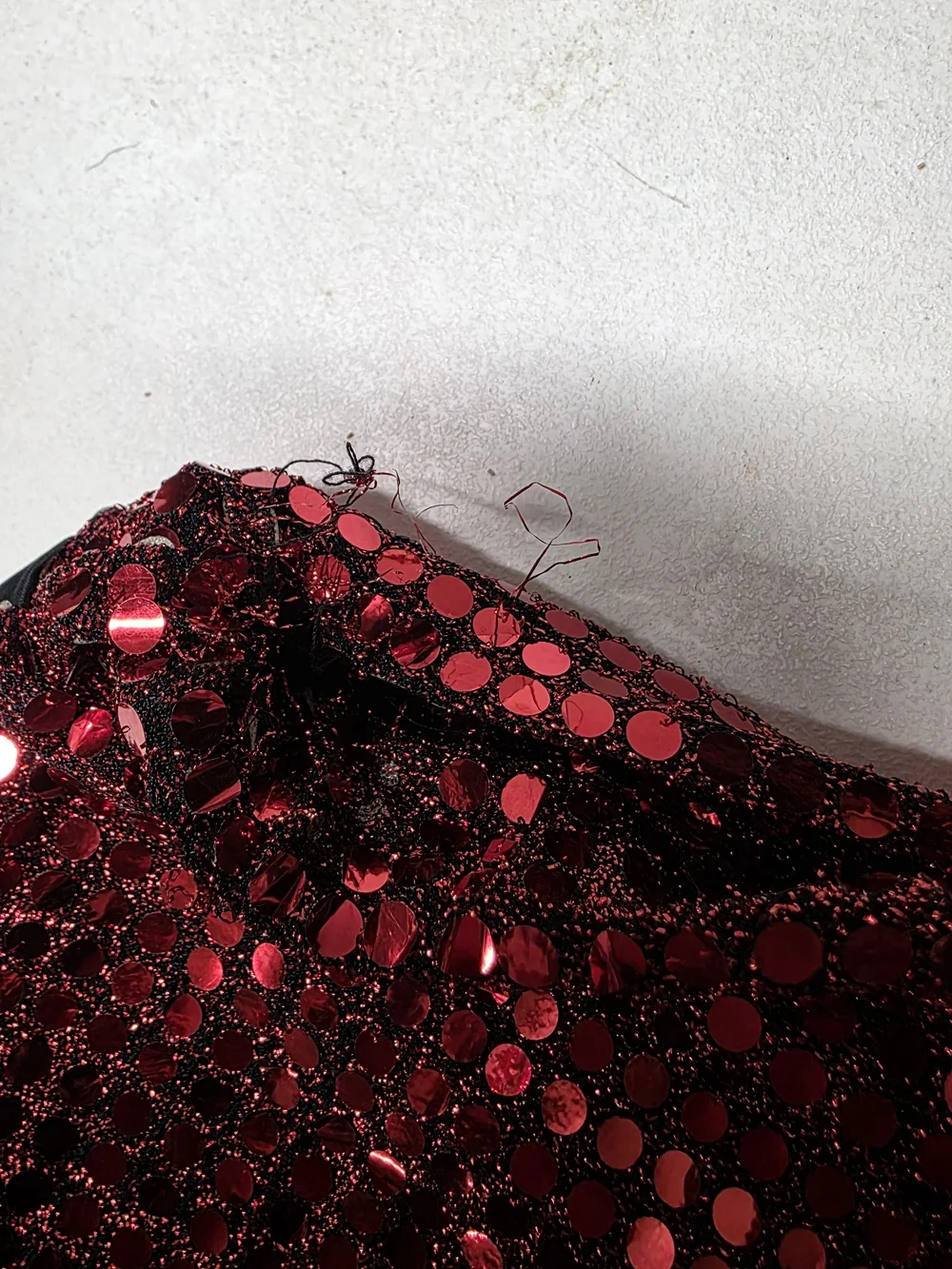 Vintage Style 70s Disco Showman Costume Red Sequin Shorts Black Tailcoat Adult